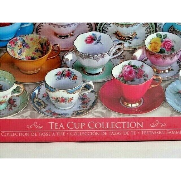 Eurographics Teacup Saucers Jigsaw Puzzle 1000-Pc Recycled Cardboard Gift NEW - Picture 2 of 2
